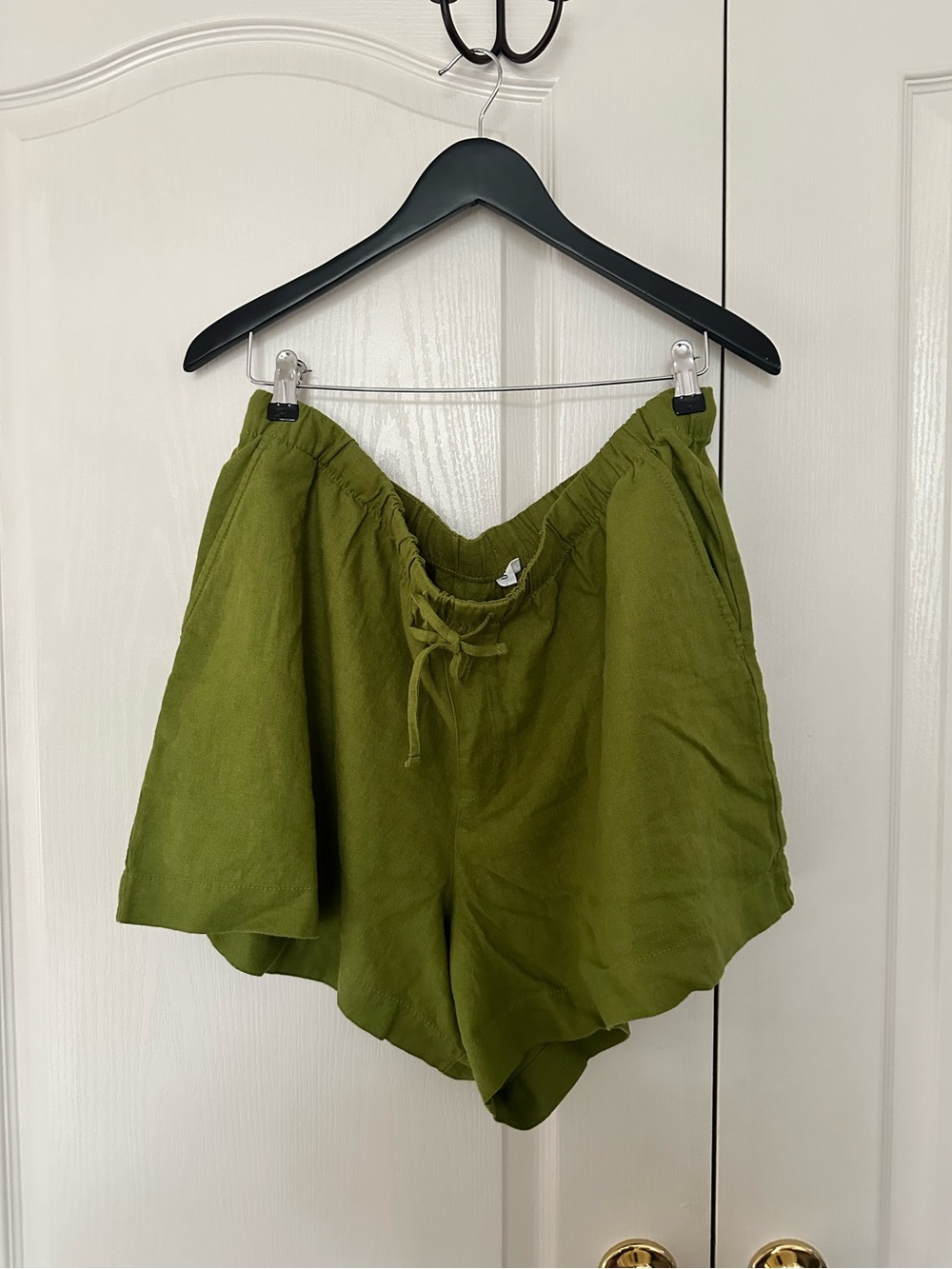 Gap Avocado Green Linen Shorts